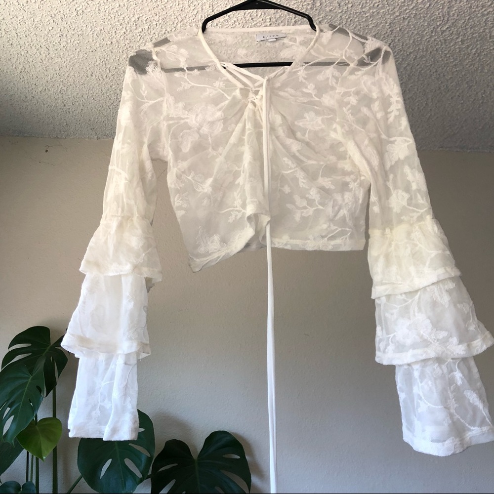Beautiful lace boho chic blouse
